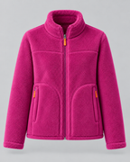 Women's Fleece Zip Jacket - Stand Collar Regular Fit with Pockets
