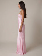Women’s Satin Halter Maxi Dress