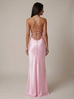 Women’s Satin Halter Maxi Dress
