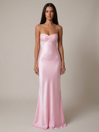 Women’s Satin Halter Maxi Dress