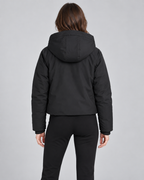 Women's Hooded Padded Jacket - Short Fit Full-Zip Winter