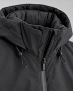 Women's Hooded Padded Jacket - Short Fit Full-Zip Winter