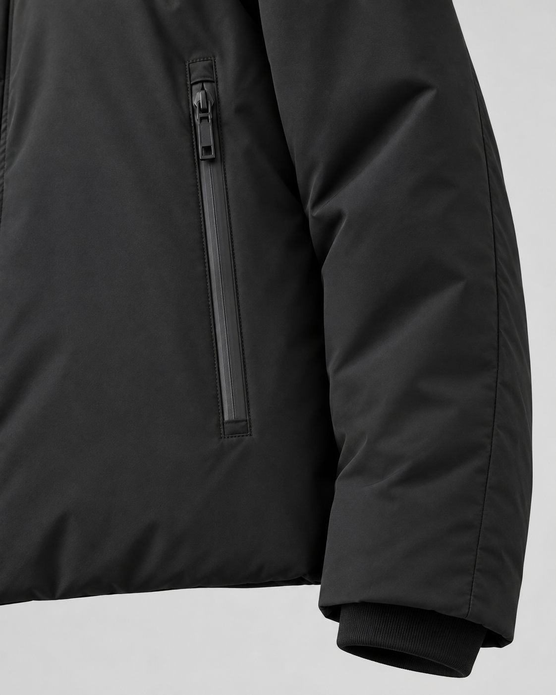 Women's Hooded Padded Jacket - Short Fit Full-Zip Winter
