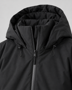 Women's Hooded Padded Jacket - Short Fit Full-Zip Winter