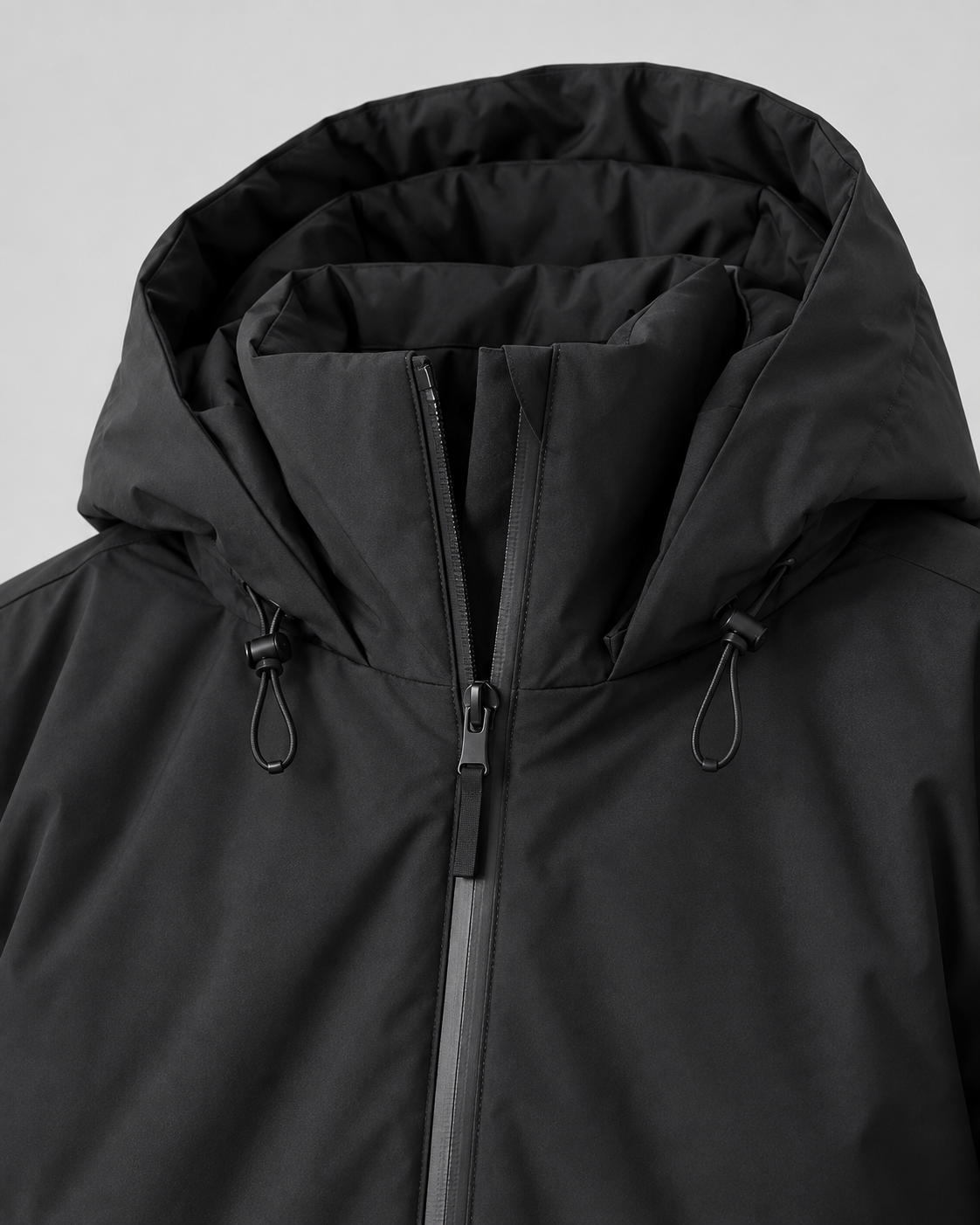 Women's Hooded Padded Jacket - Short Fit Full-Zip Winter