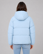 Women's Hooded Winter Puffer Jacket with Drawstring Hem
