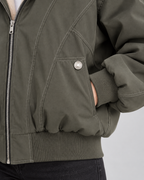 Women's Hooded Winter Bomber Jacket - Fur Trim Oversized Fit