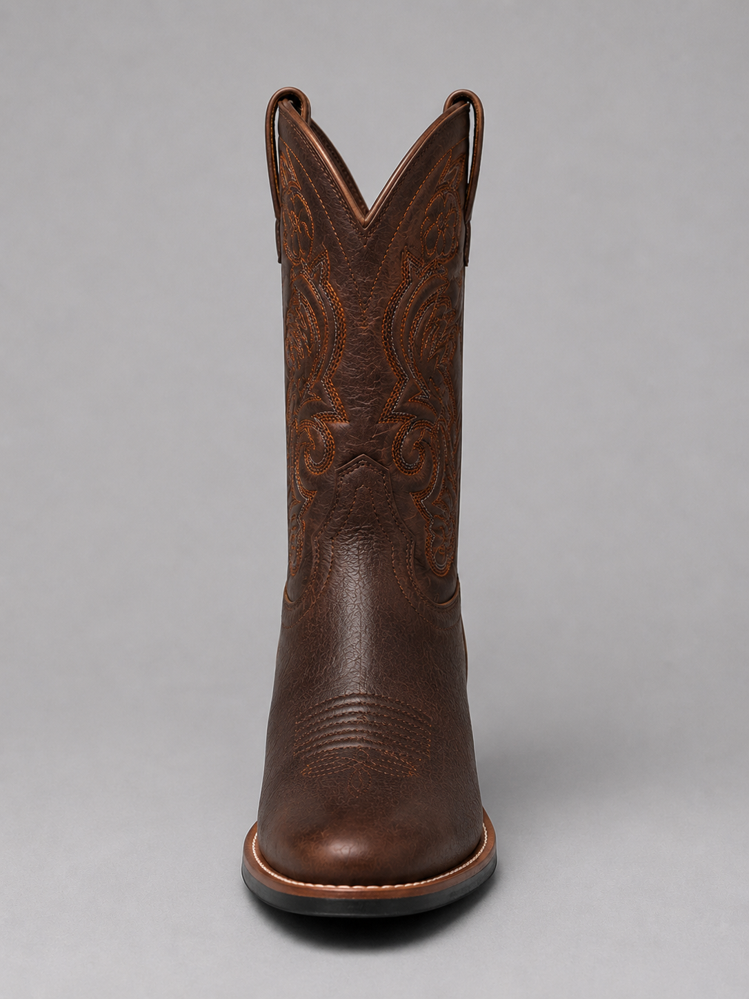 Women's Leather Cowboy Boots - Embroidered Western