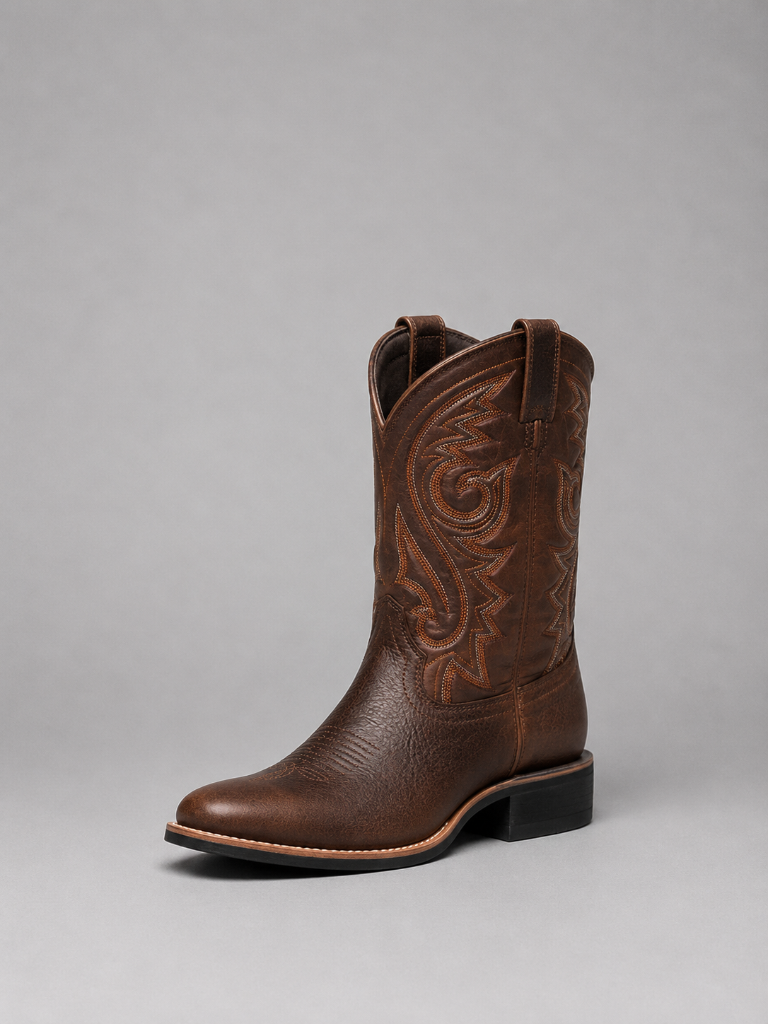 Women's Leather Cowboy Boots - Embroidered Western