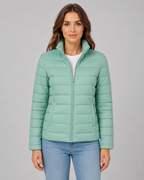 Women's Lightweight Puffer Jacket with Stand Collar