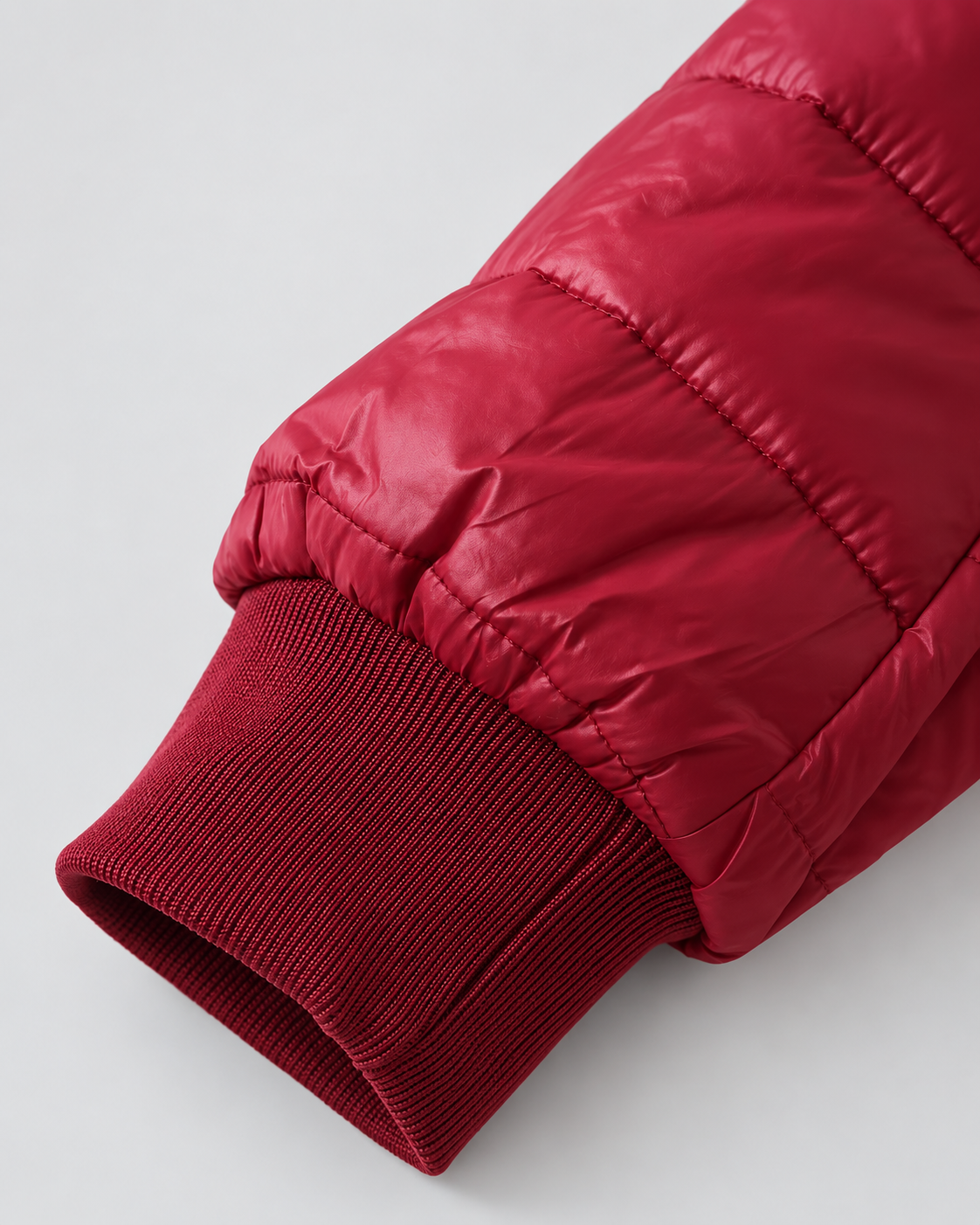 Women's Longline Hooded Puffer Coat - Plush Lining & Ribbed Cuffs