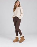 Women's Platform Snow Boots – Suede-Look Fur Cuff