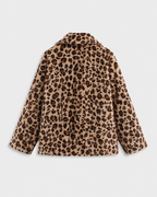 Women's Reversible Leopard Print Jacket - Quilted Button Front