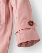 Women's Short Trench Coat – Single-Breasted Notched Lapel