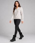 Women's Snow Boots - Quilted Lace-Up Faux Fur Cuff Chunky Sole