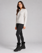 Women's Snow Boots - Quilted Lace-Up Faux Fur Cuff Chunky Sole
