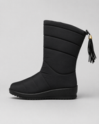 Women's Snow Boots - Quilted Mid-Calf Padded