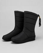 Women's Snow Boots - Quilted Mid-Calf Padded