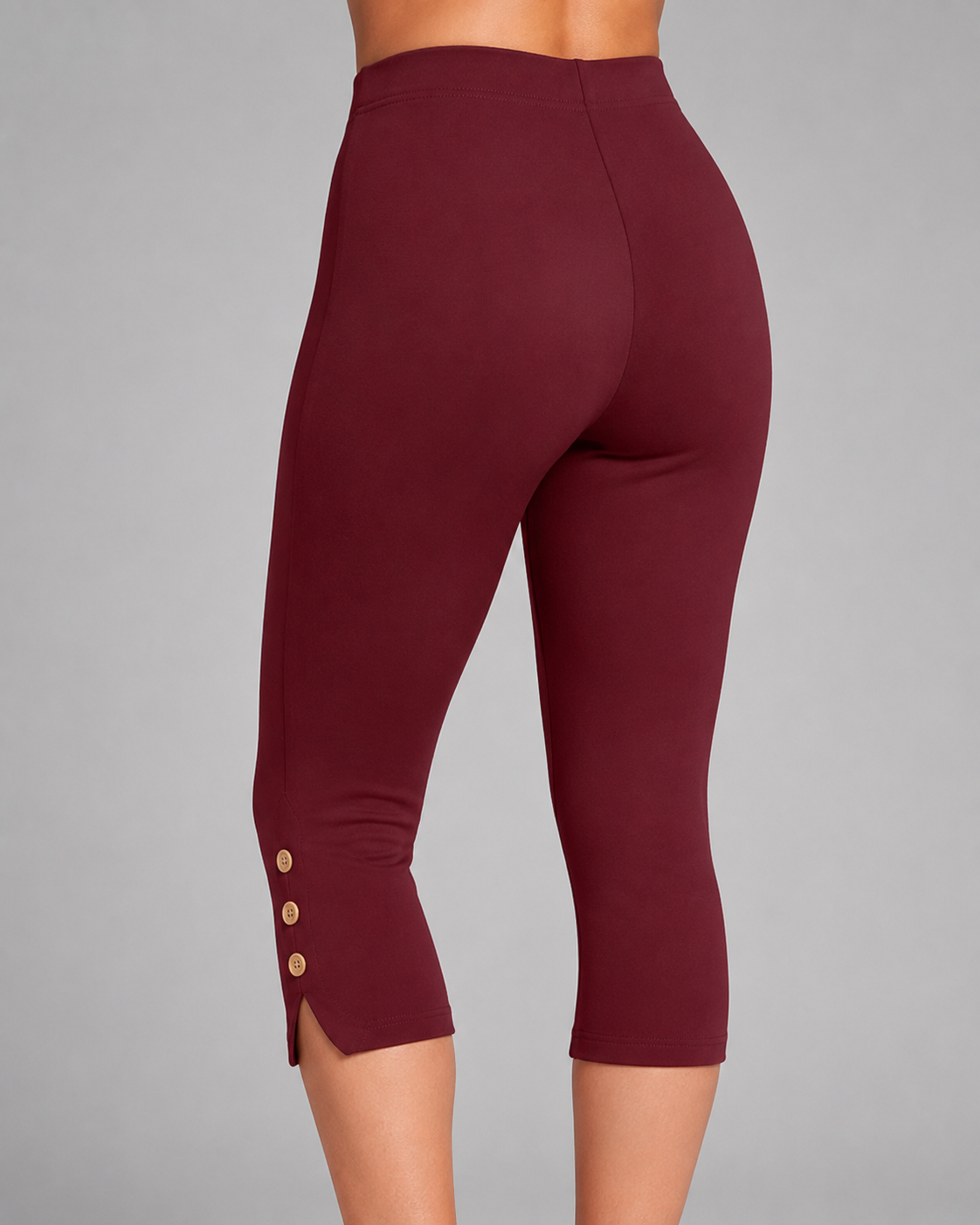 Women's Stretch Capri Leggings - High Waist Fit