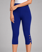 Women's Stretch Capri Leggings - High Waist Fit
