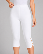 Women's Stretch Capri Leggings - High Waist Fit