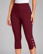 Women's Stretch Capri Leggings - High Waist Fit