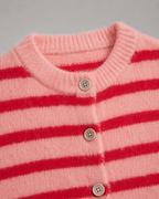 Women's Striped Knit Cardigan - Button Front Relaxed Fit