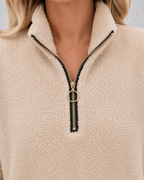 Women's Teddy Fleece Half-Zip Pullover - Funnel Neck