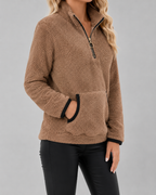 Women's Teddy Fleece Half-Zip Pullover - Funnel Neck