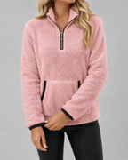 Women's Teddy Fleece Half-Zip Pullover - Funnel Neck