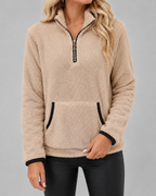 Women's Teddy Fleece Half-Zip Pullover - Funnel Neck