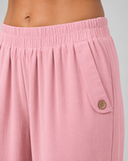 Women's Wide Leg Capri Pants - Elastic Waist Comfort