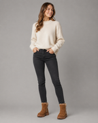 Women's Winter Ankle Boots - Faux Fur Lined Side Zip Lug Sole